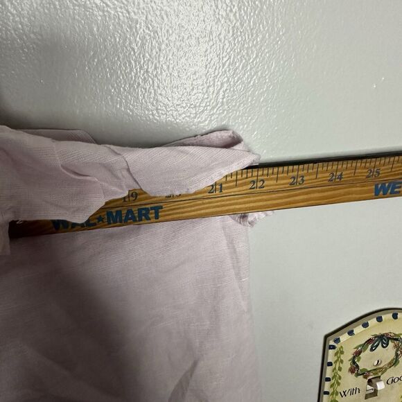 J. Crew linen New Ruffle Tank Pajama Set in Pastel Pink Print Large - Picture 13 of 13